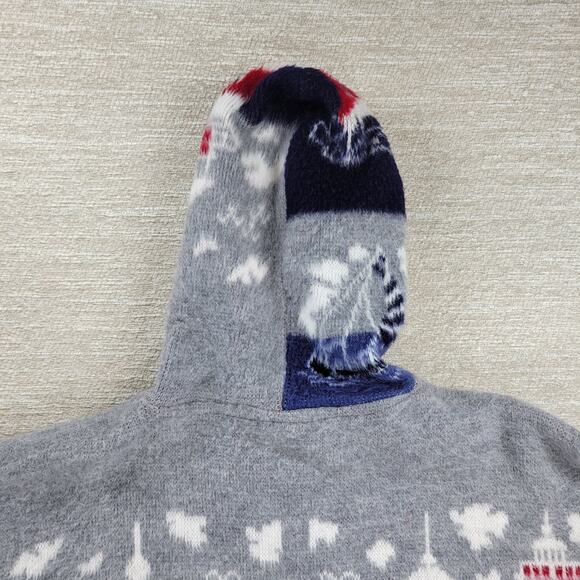 Artesanías Tuntaquimba Ecuador Wool Lighthouse Sweater Hoodie Nautical Knit L - Picture 12 of 16